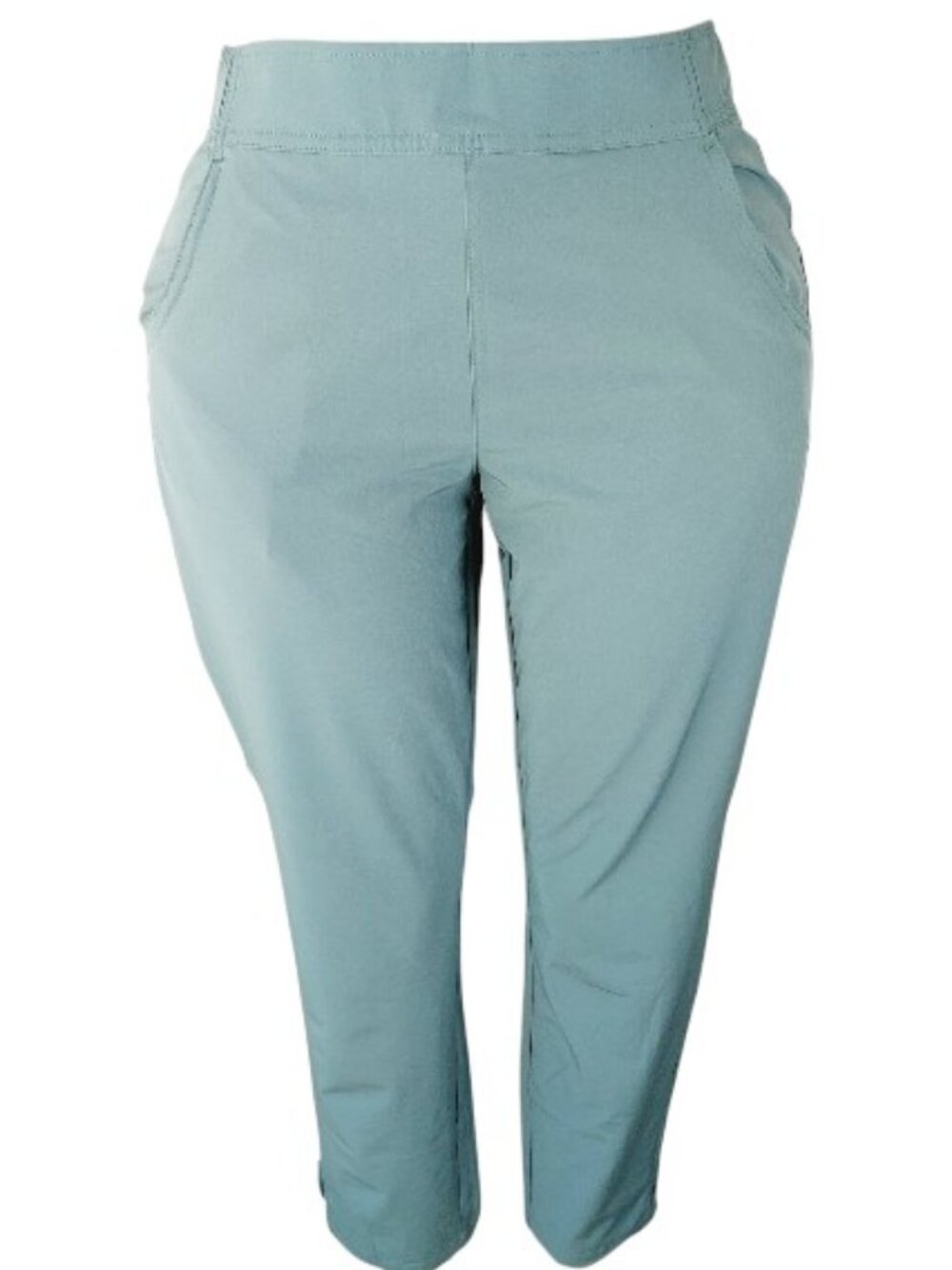 Eddie Bauer Women's Mint Green Travel Pull On Casual Ankle Pants Size M